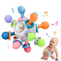 Baby Montessori Teething Toys for 0-6 6-12 Months Infant Teethers Sensory Toys for Babies 0 3 6 9 12 18 Months Learning Developmental Chew Rattle Toys Shower Gifts for 1 2 Year Old Girls Boys White
