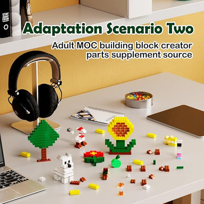 300 Pcs Classic Building Bricks, 5 Types White Bulk Bricks,Bring one16x16 Plate Compatible with Lego and Major Brands Parts, Creative Building Block Toys for Boys Girls Ages 6+ Year Old (Dark Gray)
