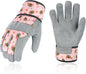 Vgo... 1-Pair Age 5-6 Kids Gardening Gloves,Children Yard Work Gloves,Soft Safety Outdoor Playing Gloves (Size M, Pink Bee, KID-MF3561)