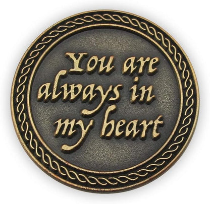 Bulk Set of 3 Romantic Love Expression Coins, You are Always in My Heart, Even Though We are Apart, Anniversary Pocket Tokens for Date Night, Love Gift for Men & Women, from Him or Her