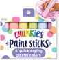 Ooly Chunkies 6 Pastel Paint Sticks For Kids, Tempera Paint Sticks Pastel Colors Set, No Mess Quick Drying Art Supplies for Toddlers and Kids