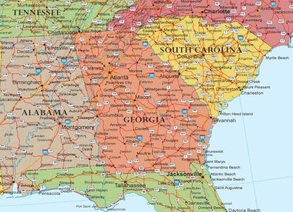 24x36 World and USA Classic Premier 3D Two Wall Map Set (Laminated)