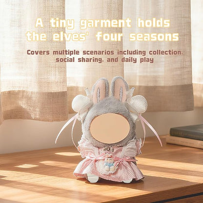 3-Piece Clothes for 17cm/15cm Doll, Cute Outfit Set with Headwear, Dress, Shoes, Stylish Adorable Dolls Accessories for Display & Dress-Up (No Doll)