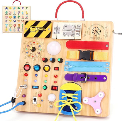 Hoarosall 23 in 1 Busy Board Montessori Toys for Toddler and 1-3 Year Old Boys and Girls