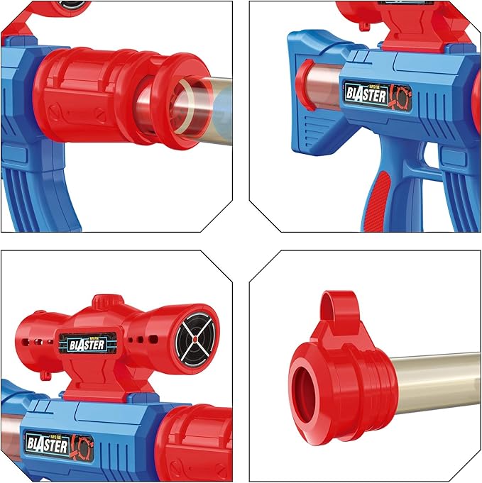 YEEBAY Shooting Game Toy for Age 6, 7, 8,9,10+ Years Old Kids, Boys - 2pk Air Guns & Shooting Target & 24 Foam Balls - Ideal Gift - Compatible with Toy Guns