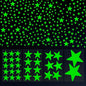 AOWDIAO Glow in The Dark Large Star Stickers – 115 Pcs (4 Sizes, 1.5‑4 in) – Luminous Ceiling & Wall Decals for Kids’ Bedroom, Nursery, Party Decor
