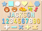 Personalized Baby Name Puzzle | Custom Wooden Baby Toy for Toddlers 1-3 | Montessori Learning Toys for Boys & Girls | Perfect Kids Gift for First Birthdays & Christmas (Plus)