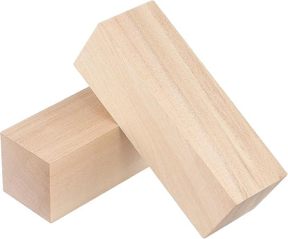 SINJEUN 20 PCS 6 x 2 x 2 Inch Basswood Carving Blocks, Natural Whittling Wood Blocks, Smooth Wooden Craft Blocks Ideal for Beginners and Artists