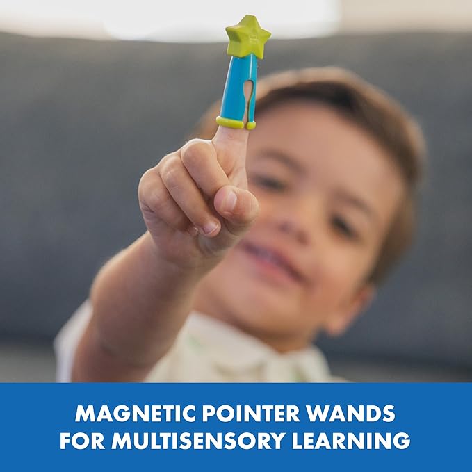 Educational Insights Magnetic Pointer Wand Small Group Set - Pointers for Classroom, Magnetic Wands for Kids, Reading Manipulatives and Teacher Tools, Preschool Classroom Pointer Finger Stick, Ages 4+