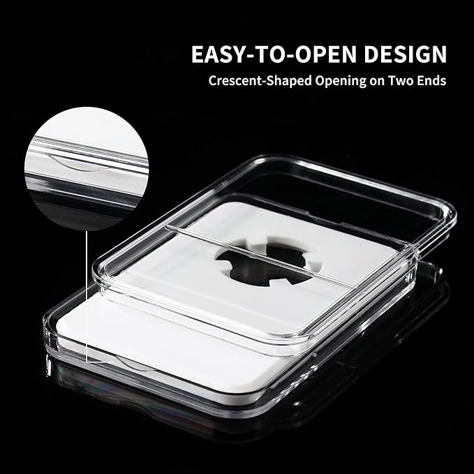 10-Pack Silver Dollar Coin Holder, 30mm Collection Holder, Clear Acrylic Slab Protectors and Display Case for Morgan, Peace, IKE Silver, Four-Point Fixation Capsules