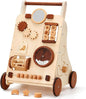 Woodtoe Wooden Baby Walker, Adjustable Speed Push Walker, Montessori Walker for Boys and Girls, Baby Activity Center, Sit to Stand, Toddler Push Toys for Babies 9-12 Months, 1 2 3 Year Old