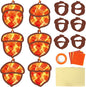 Qyeahkj 36 Set Fall Acorn Suncatchers Crafts for Kids DIY Autumn Window Tissue Paper Craft Kit Hanging Decor for Thinkgiving Home Activity Art Project Birthday Party Favor Gift