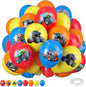 Monster Truck Balloons, 12 Inch Red Yellow Blue Orange Balloons Colorful Truck Theme Printed Latex Balloon Bouquet for Monster Truck Party Baby Shower Wedding Birthday Party Supplies