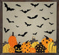 Whaline 6 Sheet Halloween Window Clings Black Orange Pumpkin Bat Reusable Window Decals for Haunted Party House Office School Home Glass Decor