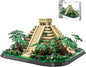 El Castillo Pyramid Building Blocks Sets Mexico Architecture Building Block Toys for Adults and Kids Mayan Pyramid Model Gift for Boys and Girls 1346+PCS