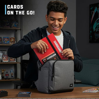 Trading Card Binder Pro-Folio – 9 Pocket Binder - Side-Loading Album, Durable & Acid-Free Storage for Pokémon, YuGiOh, MTG, TCG, Game & Sports Cards, Red