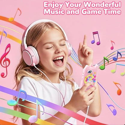 Lapare Kids Smart Phone Toy for Girls, 2.8" Touchscreen Cell Phone Learning Toy with Dual Camera, Game, Music Player and More, Perfect Christmas Birthday Gifts for Girls 3-10 Year Old (32GB)