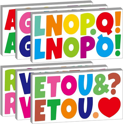 Bemeol 42 Sheets 504 Pieces Letter Stickers Bulletin Board Letters 2.5 Inch Self Adhesive Alphabet Sticker Letters for Poster Board Classroom Crafts Home Decor(Colorful)
