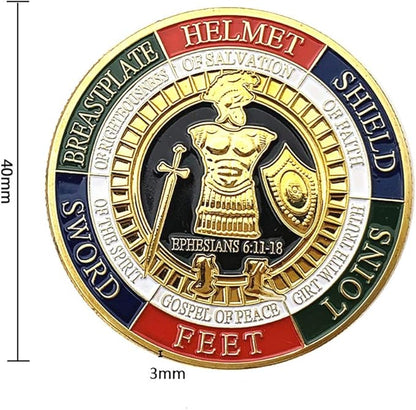 Armor of God Challenge Coin Collector's Medallion (Pack of 3)