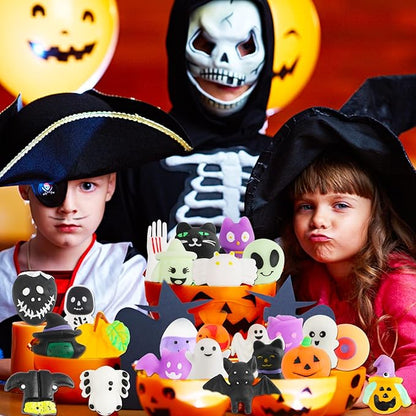 Halloween Mochi Squishy Toys, 24 pcs Squishies Halloween Party Favors for Kids Boys Girls Classroom Prize Halloween Toys Bulk Stress Relief Squishies Gift for Halloween Treat Bags
