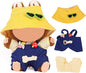 Doll Clothes for Labubu(NO Doll), for 17/15cm Plush Dolls, Clothing Suit Toy Figurine Outfit Set Dress Up with Kawaii Style Accessories, Multicolour Overall and Cute Hat or Headwear (LB138)