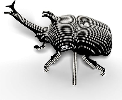 Eugy Rhino Beetle 3D Puzzle - 34 Piece Eco-Friendly Educational Toy Puzzle for Boys, Girls & Kids Ages 6+