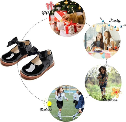 Felix & Flora Toddler Little Girl Mary Jane Dress Shoes - Ballet Flats for Girl Party School Shoes