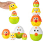 4 PCS Nesting Stacking Easter Eggs for Kids and Toddler, Easter Egg Balance Toys for Easter Party Favors Gifts, Goodie Bag Stuffers, Color Shape Matching Learning Sensory Toys for Baby Boys and Girls