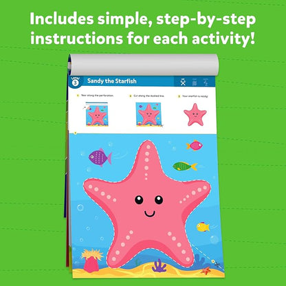 Skillmatics Scissor Skills Activity Book - Snip Snip, 25 Fun Cutting & Creative Activities for Preschoolers, 2 Child-Safe Scissors, Fine Motor Skills, Felt Craft Kit, Gifts for Kids Ages 3, 4, 5, 6, 7