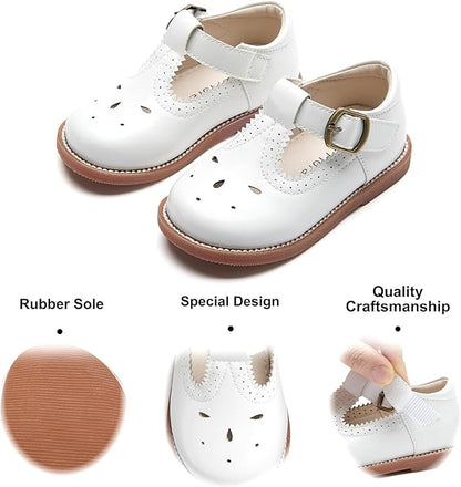 Felix & Flora Toddler Little Girl Mary Jane Dress Shoes - Ballet Flats for Girl Party School Shoes