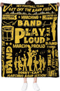 Marching Band Gifts Blanket for Teens, Band Director Gifts for Marching Band Students, Band Flannel Blanket for Men/Women, Rock Band Blanket 50 * 60" Birthday Thanksgiving Gift