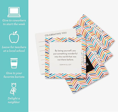 Compendium ThoughtFulls Pop-Open Cards — 4-Pack of You're Awesome, You Matter, You're Wonderful, Yay You —120 Pop-Open Cards, Each with a Different Message Inside