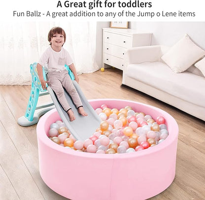 Ball Pit Balls Pack of 100 200 500 - Star and Round Set BPA Free Phthalate Free Non-Toxic Crush Proof Play Balls Soft Plastic Balls for Toddlers Baby Kids Birthday Pool Tent Party