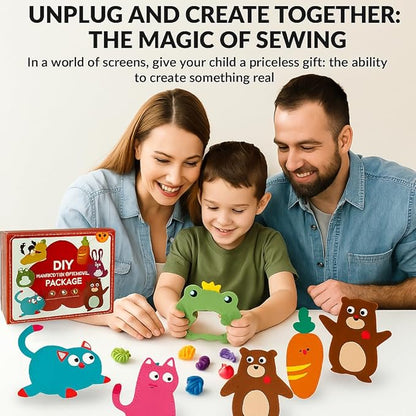 TwiggleStuff Sewing Kits for Kids, Doll Sewing Toys, 6Pcs Easy DIY Sewing Kit for Girls and Boys (1 Set)