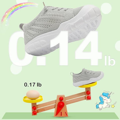 JIASUQI Toddler Shoes for Boys Girls Slip on Sneakers Wide Toe Walking Shoes Toddler Sock Shoes
