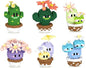 Flowers & Cactus Building Sets for Adults, 6 Pack Succulents Bonsai Décor Model Kits, Tiny Plants Party Favors For Kids 8-12, Goodie Bag Stuffers, Prize Box Toys Gifts for Kids, Botanical Lovers
