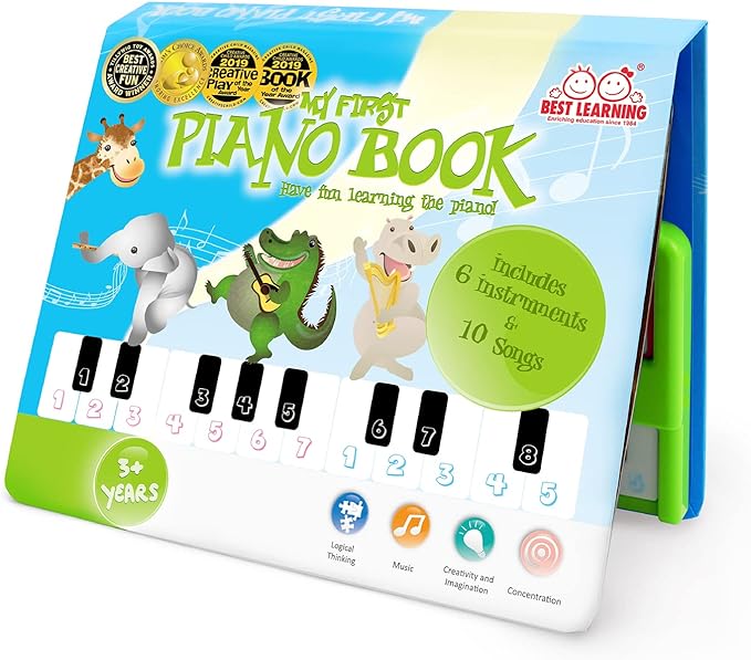 BEST LEARNING My First Piano Book - Educational Musical Toy for Toddlers Kids Ages 3-5 Years - Ideal 3, 4 Year Old Boy or Girl Birthday Present