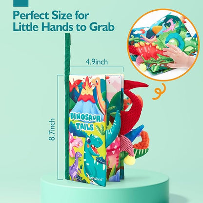 hahaland Baby Books 0-6 Months,Infant Tummy Time Toy Sensory Toys 6 to 12 Months Touch Feel Book Gifts for Boy Girl 0-3 Month Learning Toy Baby Christmas Birthday Gifts Stocking Stuffers (Single)