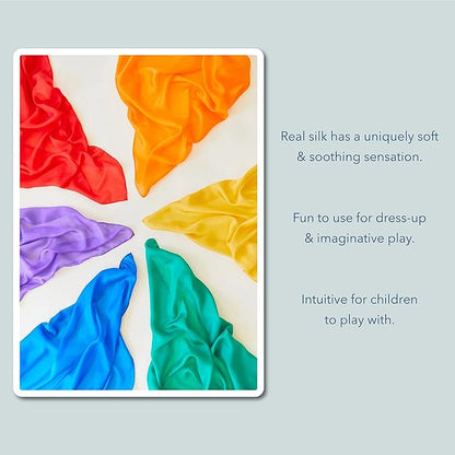 Sarah's Silks Mini Playsilks | Solid Colors | Creative Waldorf Toys for Education and Open-Ended Play (Purple)