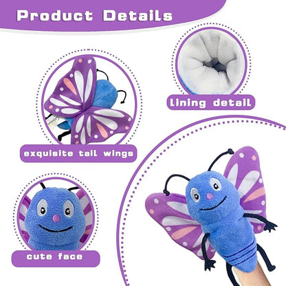 6pcs Insect Finger Puppet Set, Mini Hand Puppets Suitable for Kids, Cute Insect Animal for Role-Playing and Storytelling, Realistic Finger Puppet for Toddlers
