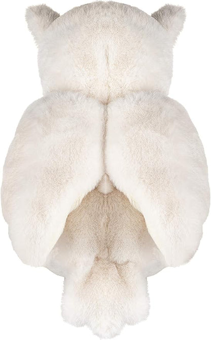 dilly dudu 10inches Snowy owl Stuffed Animal Plush,Plush Toy,Gifts for Kids(White)
