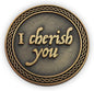 Romantic Love Expression Antique Gold Plated Pocket Coin for Date Night, I Cherish You, I Can't Stop Thinking About You, Love Gift for Men & Women, from Him or Her