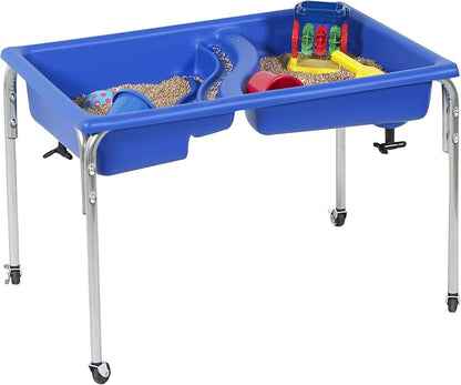 Children's Factory Neptune 24" Large Sensory Table, Sandbox with Lid, Water Table for Kids Blue