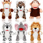 Lenwen 6 Pcs Operation Christmas Items Bulk Animal Hand Puppets with Working Mouth 10 Inches Plush Puppets for Toddler Kid Storytelling Imaginative Role Play Show Party Gifts(Forest Animal)