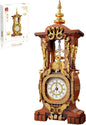 Vintage Clock Building Block Set, Stem Toy with Real Clock Function and Controllable Lighting, Technic Building Kit, Unique Home Decoration and Collectible, Birthday Gifts for Adults & Kids 6-12
