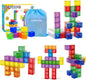 1.4 inch Magnetic Blocks Toddler Toys, 30pcs Translucent Building Blocks Building Toy for Ages 2-4 5-7, Preschool STEM Magnet Sensory Montessori Toys for 2 3 4 5 6 Year Old Boys Girls