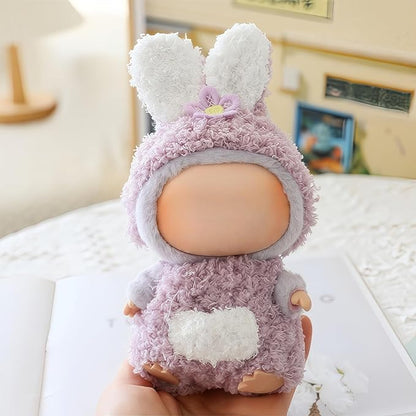 17cm Doll Clothes Set, Overalls Set for 6.7inch Doll Suit, Faking Animal Style Outfit Jumpsuit, Cute Fashion Dress Up Clothes Accessories for 1st/2nd/3rd Gen Dolls (Rabbit)