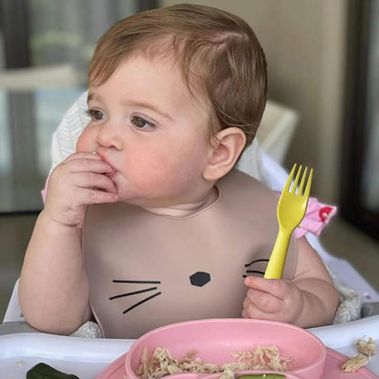 Kids Spoons and Forks Toddler Utensils Plastics Reusable Silverware Baby Cutlery Set Feeding Dinnerware Utensils BPA Free Microwave Dishwasher and Freezer Safe