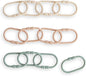 mushie Baby Chain Link Rings Toy 12-Count | Multiuse Car Seat Stroller Connecting Toy (Shifting Sand, Blush, Cambridge Blue)