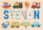 Personalized Name Puzzle for Kids, 1st Birthday Gifts for Girl Boy, Easter Basket Stuffers for Toddler, Custom Easter Christmas Baby Gifts, Toddler Learning Toys, Wooden Name Puzzles for Toddlers 1-3